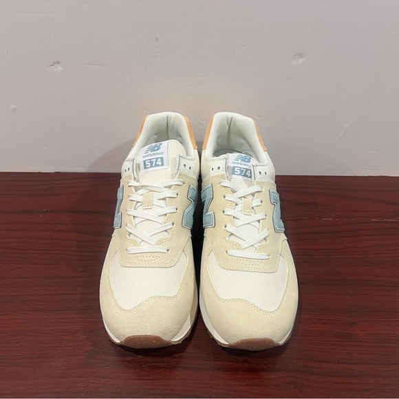 New Balance 574, ML574RF2, Tan & Blue - Picture 9 of 13